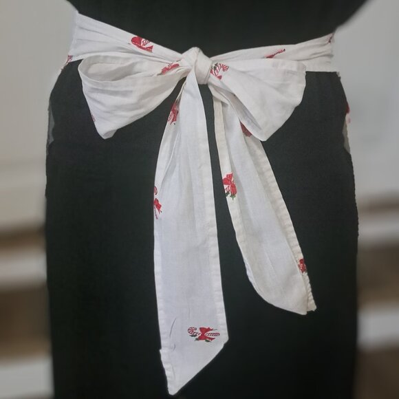 Vintage Hostess Christmas 1950s Apron Christmas trees candy canes and bows MCM - Picture 5 of 6
